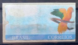 Selo Etiqueta Automato Ararajuba Letra Fina Raro Veja Descricao 3