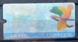 Selo Etiqueta Automato Ararajuba Letra Fina Raro Veja Descricao 4