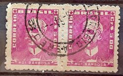 Selo Regular RHM 507 Bisneta Rui Barbosa 1961 Dupla Circulado 1