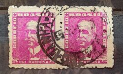 Selo Regular RHM 507 Bisneta Rui Barbosa 1961 Dupla Circulado 3