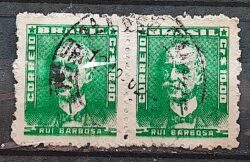 Selo Regular RHM 508 Bisneta Rui Barbosa 1960 Dupla Circulado 3