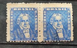 Selo Regular RHM 511b Bisneta Jose Bonifacio 1964 Dupla Circulado