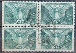 A 61 Selo Aereo Conferencia Interamericana Pomba Bandeira 1947 Quadra CBC RJ 3