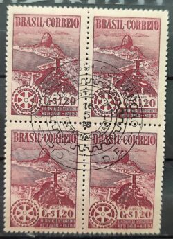 A 63 Selo Aereo Convencao Internacional do Rotary Club Rio de Janeiro 1948 Quadra DF 1