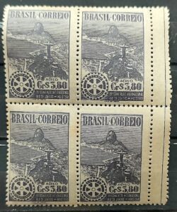 A 64 Selo Aereo Convencao Internacional do Rotary Club Rio de Janeiro 1948 Quadra 2