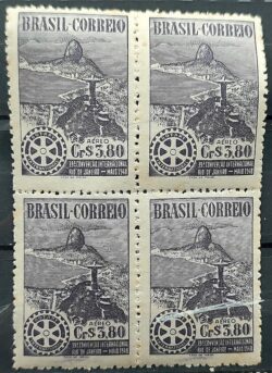 A 64 Selo Aereo Convencao Internacional do Rotary Club Rio de Janeiro 1948 Quadra