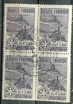 A 64 Selo Aereo Convencao Internacional do Rotary Club Rio de Janeiro 1948 Quadra CBC DF 2