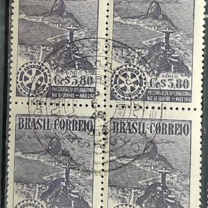 A 64 Selo Aereo Convencao Internacional do Rotary Club Rio de Janeiro 1948 Quadra CBC DF 2