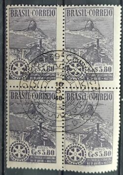 A 64 Selo Aereo Convencao Internacional do Rotary Club Rio de Janeiro 1948 Quadra CBC DF