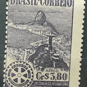 A 64 Selo Aereo Convencao Internacional do Rotary Club Rio de Janeiro 1948 Variedade