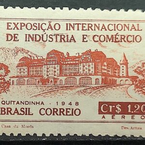 A 65 Selo Exposicao Internacional de Industria e Comercio Economia Mapa Quitandinha 1948