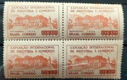 A 65 Selo Exposicao Internacional de Industria e Comercio Economia Mapa Quitandinha 1948 Quadra 3