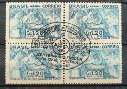 A 67 Selo Aereo Centenario da Escola Nacional de Musica 1948 Quadra CBC DF
