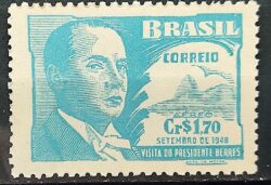 A 68 Selo Aereo Visita do Presidente Battle Berres do Uruguai 1948