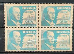 A 68 Selo Aereo Visita do Presidente Battle Berres do Uruguai 1948 Quadra 2