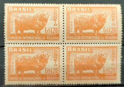 A 69 Selo Exposicao Internacional Pecuaria Bage Ovelha 1948 Quadra