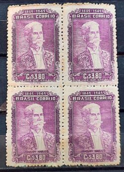 A 74 Selo Aereo Centenario Joaquim Nabuco Abolicionista 1949 Quadra 1