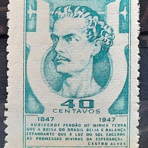 C 227 Selo Poeta Castro Alves Literatura 1947