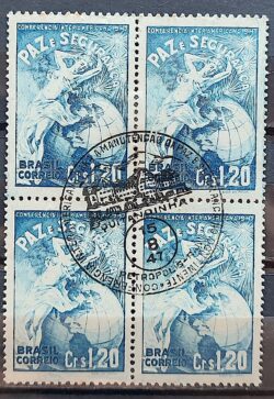 C 229 Selo Conferencia Interamericana Mapa 1947 Quadra CBC RJ 1