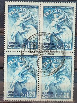 C 229 Selo Conferencia Interamericana Mapa 1947 Quadra CBC RJ 2