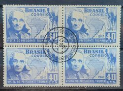 C 230 Selo Presidente Harry Truman Estados Unidos Mapa 1947 Quadra CPD DF 2