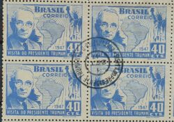 C 230 Selo Presidente Harry Truman Estados Unidos Mapa 1947 Quadra CPD DF