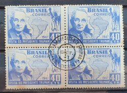 C 230 Selo Presidente Harry Truman Estados Unidos Mapa 1947 Quadra CPD DF 3