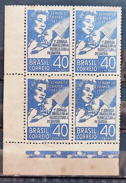 C 234 Selo Semana da Crianca Pediatria Saude 1947 Quadra 3