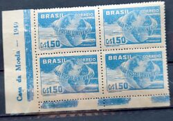 C 248 Selo Uniao Postal Universal UPU Mapa Servico Postal 1949 Quadra Vinheta CMB 2
