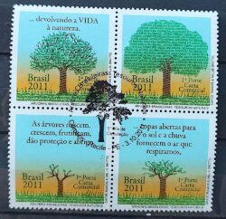 C 3125 Selo Arvores Brasileras Tesouros Nacionais 2011 CBC PE