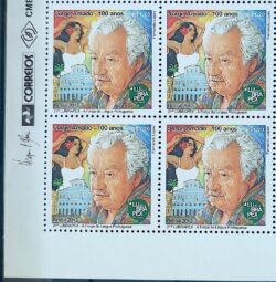 C 3238 Selo LUBRAPEX Jorge Amado Literatura 2012 Quadra Vinheta Correios