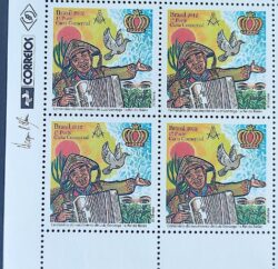 C 3242 Selo Luiz Gonzaga Musica Gaita Maconaria Cacto 2012 Quadra Vinheta Correios