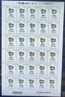 C 3276 Selo JMJ Jornada Mundial da Juventude 2013 Folha