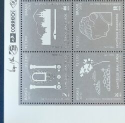 C 3296 Selo Cemiterios do Brasil 2013 Serie Completa Vinheta Correios