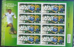 C 3370 Selo Selecao Brasileira de Futebol Bandeira 2014 Folha Com Furo de Grampo