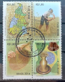 C 3377 Selo Capim Dourado Bandeira Mapa Economia 2014 CBC TO