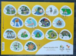 C 3595 Selo Nossos Selos Rio 2016 Olimpiadas Folha CBC RJ