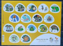 C 3595 Selo Nossos Selos Rio 2016 Olimpiadas Folha Furo de Grampo 1