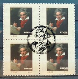 C 3915 Selo 250 Anos de Ludwig van Beethoven Musica 2020 Quadra CBC DF
