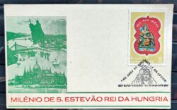 Cartao Postal Santo Estevao Rei da Hungria Dia das Maes 1969