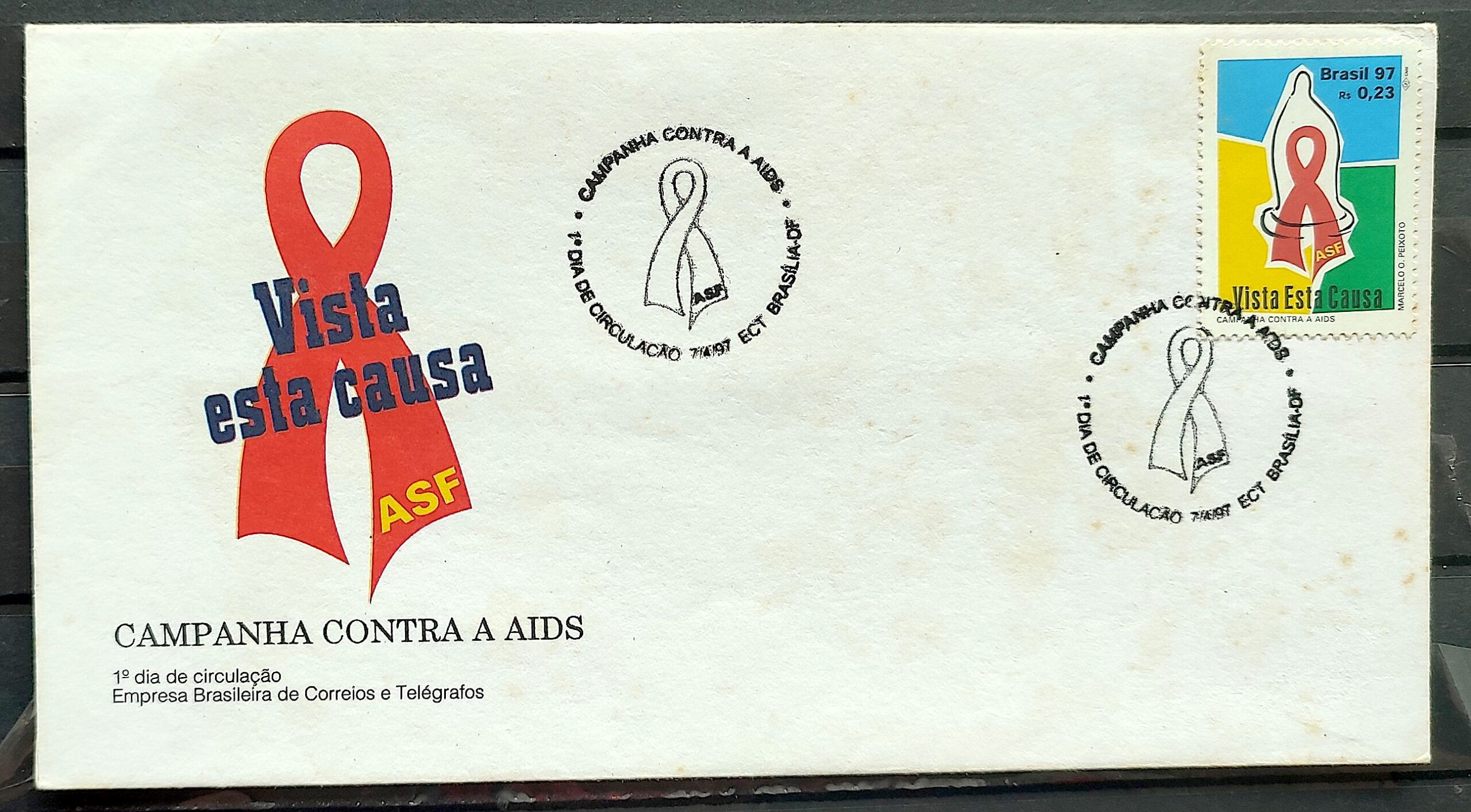 Envelope FDC 695 1997 Campanha Contra a AIDS Saude CBC DF 3