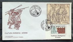 Envelope FDC 696 1997 Cultura Indigena Indio Armas Militar CBC DF 3