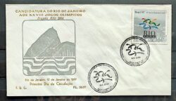 Envelope PVT 689 1997 Candidatura Rio de Janeiro Jogos Olimpicos Olimpiadas CBC RJ 1