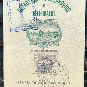 FO 01 1945 Folhinha Centenario Barao do Rio Branco Diplomacia CPD
