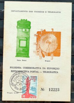 FO 16 1965 Folhinha Exposicao Retrospectiva Postal e Telegrafica DCT CPD RJ