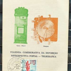 FO 16 1965 Folhinha Exposicao Retrospectiva Postal e Telegrafica DCT CPD SP
