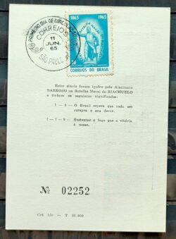 FO 19 1965 Folhinha Centenario Batalha Naval Riachuelo Militar 1