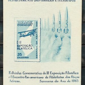 FO 22 1965 Folhinha Encontro Panamericano de Filatelistas das Forcas Armadas Militar