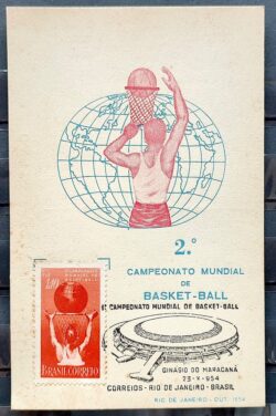 Maximo Postal Basquete Mapa 1954 CBC RJ