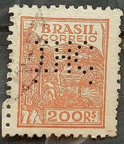 Perfins Selo Regular RHM 357 Netinha Trigo Gastronomia 1941 14